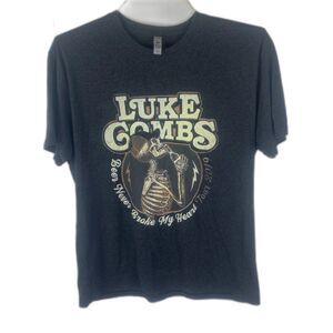 Luke Combs "Beer Never Broke My Heart" Tour Shirt Men's Size Large in Grey